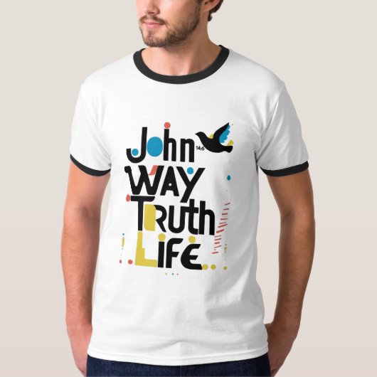 Johannes 14:6 Weg waarheidsleven Abstract T-shirt (Voorkant)