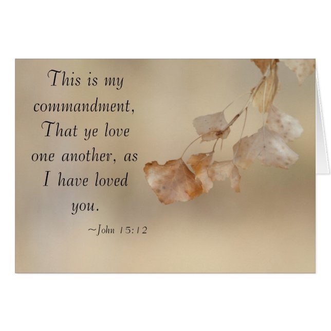 Johannes 15:12 Heb elkaar lief (Voorkant Horizontaal)