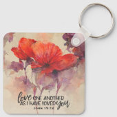 Johannes 15:12 Liefde Een Andere Bijbel Verse Rode Sleutelhanger (Achterkant)