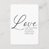 Johannes 15:12 Schrift Geheugen Kaart (Voorkant)
