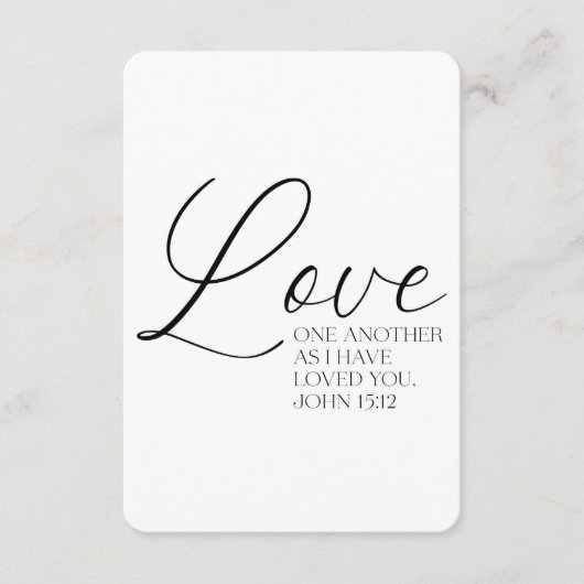 Johannes 15:12 Schrift Geheugen Kaart (Voorkant)