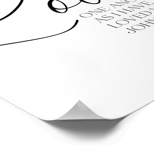 Johannes 15:12 Schrift Poster (Hoek)