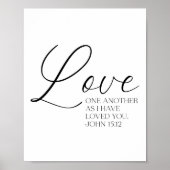 Johannes 15:12 Schrift Poster (Voorkant)