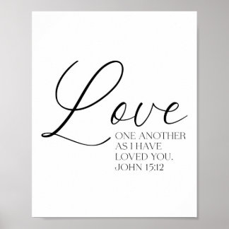 Johannes 15:12 Schrift Poster