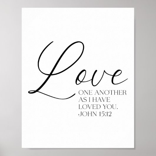 Johannes 15:12 Schrift Poster (Voorkant)