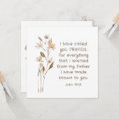 Johannes 15:15 Ik heb u vrienden genoemd Bijbelver Kaart (Voorkant / Achterkant in situ)