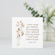 Johannes 15:15 Ik heb u vrienden genoemd Bijbelver