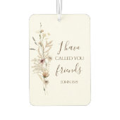 Johannes 15:15 Ik heb u vrienden genoemd Bijbelver Luchtverfrisser (Achterkant)