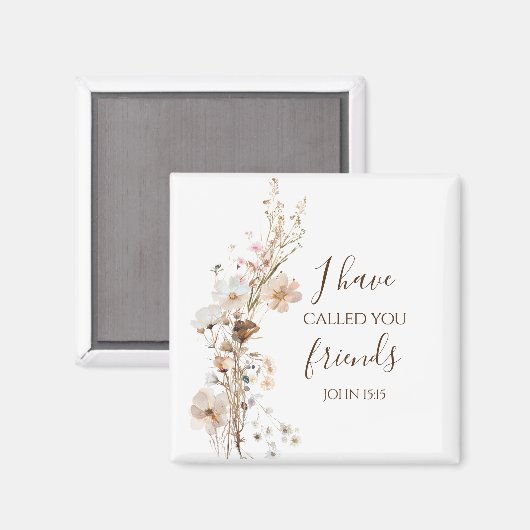 Johannes 15:15 Ik heb u vrienden genoemd Bijbelver Magneet (Voorkant / Achterkant)