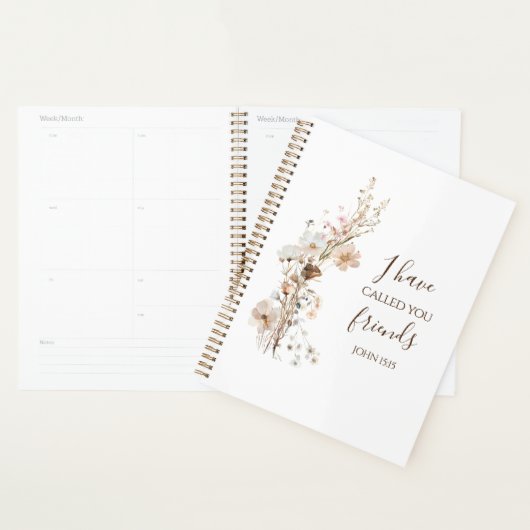 Johannes 15:15 Ik heb u vrienden genoemd Bijbelver Planner (Display)