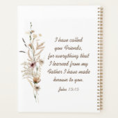 Johannes 15:15 Ik heb u vrienden genoemd Bijbelver Planner (Achterkant)