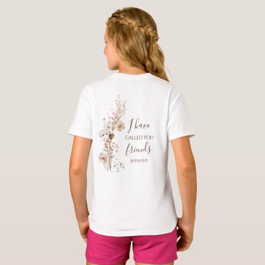 Johannes 15:15 Ik heb u vrienden genoemd Bijbelver T-shirt (Achterkant volledig)