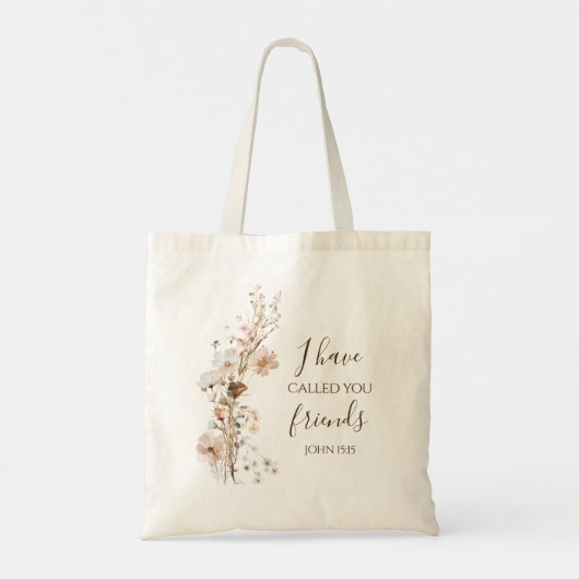 Johannes 15:15 Ik heb u vrienden genoemd Bijbelver Tote Bag (Achterkant)