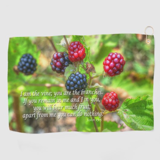 Johannes 15:5 golfhanddoek (Horizontaal)