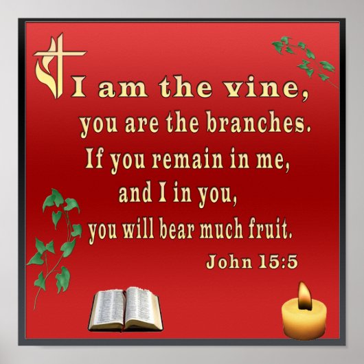 Johannes 15:5 poster (Voorkant)