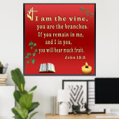 Johannes 15:5 poster (Thuiskantoor)