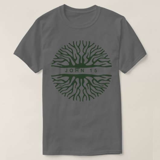 Johannes 15 Ik ben de wortel T-shirt (Design voorkant)