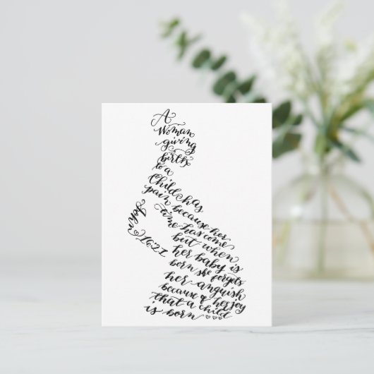 Johannes 16:21 Briefkaart (Staand voorkant)