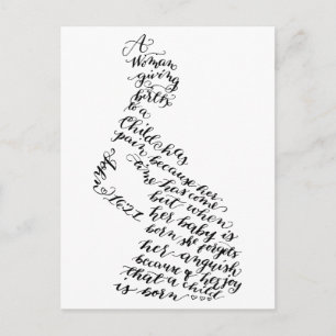 Johannes 16:21 Briefkaart