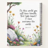 Johannes 16:33 Bijbelvers Afbeelding Poster Notitieboek (Achterkant)