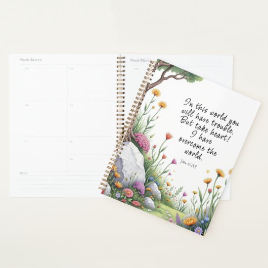 Johannes 16:33 Bijbelvers Afbeelding Poster Planner (Display)