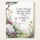 Johannes 16:33 Bijbelvers Afbeelding Poster Planner (Achterkant)