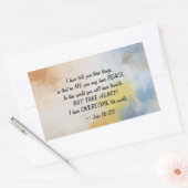 Johannes 16:33 Ik heb de wereld OVERWONNEN Rechthoekige Sticker (Envelop)
