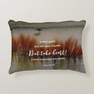 Johannes 16:33 Ik heb Overwonnen Bijbelvers Christ Accent Kussen