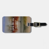 Johannes 16:33 Ik heb Overwonnen Bijbelvers Christ Bagagelabel (Voorkant horizontaal)