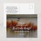 Johannes 16:33 Ik heb Overwonnen Bijbelvers Christ Briefkaart (Voorkant / Achterkant)