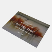 Johannes 16:33 Ik heb Overwonnen Bijbelvers Christ Deurmat (Schuin)