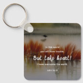 Johannes 16:33 Ik heb Overwonnen Bijbelvers Christ Sleutelhanger (Voorkant)