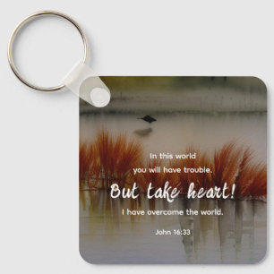 Johannes 16:33 Ik heb Overwonnen Bijbelvers Christ Sleutelhanger