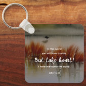 Johannes 16:33 Ik heb Overwonnen Bijbelvers Christ Sleutelhanger (Voorkant)