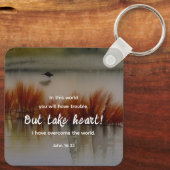 Johannes 16:33 Ik heb Overwonnen Bijbelvers Christ Sleutelhanger (Achterkant)