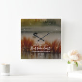 Johannes 16:33 Ik heb Overwonnen Bijbelvers Christ Vierkante Klok (Huis)