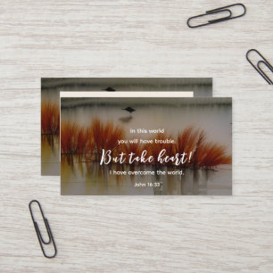 Johannes 16:33 Ik heb Overwonnen Bijbelvers Christ Visitekaartje