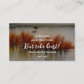 Johannes 16:33 Ik heb Overwonnen Bijbelvers Christ Visitekaartje (Voorkant)