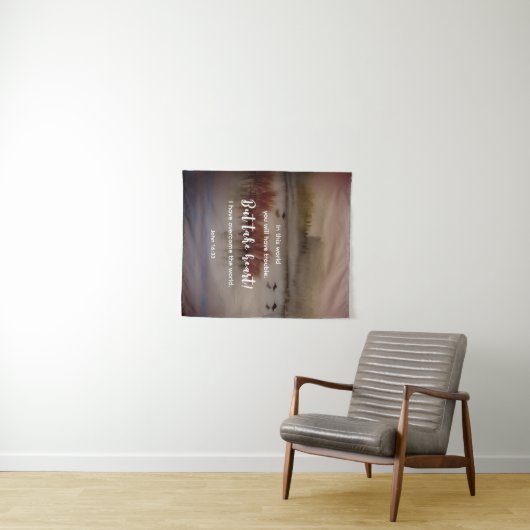 Johannes 16:33 Ik heb Overwonnen Bijbelvers Christ Wandkleed (In Situ (horizontaal))