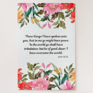 Johannes 16:33 In Mij zult gij vrede hebben Legpuzzel