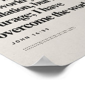 Johannes 16:33 - Jezus vrede en overwinning Bijbel Poster (Hoek)