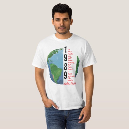 Johannes 16:33 t-shirt (Voorkant volledig)