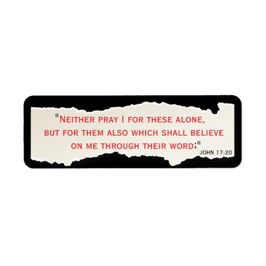 Johannes 17:20 etiket (Voorkant)