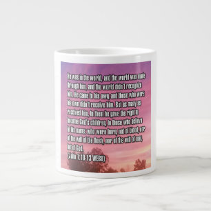 Johannes 1:10-13 WEBU Mug Grote Koffiekop