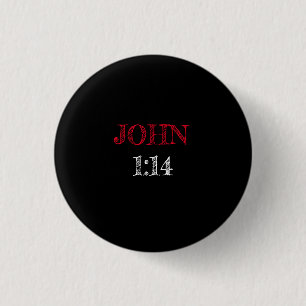 Johannes 1:14 “het Woord is vlees geworden”…Bijbel Ronde Button 3,2 Cm