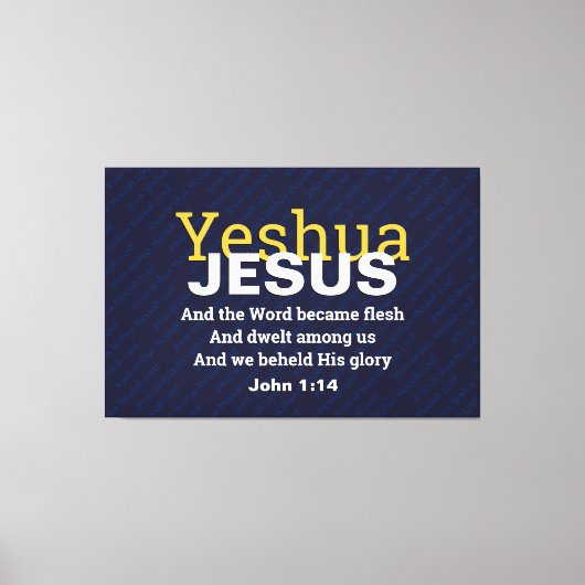 Johannes 1:14 | JEZUS WOORD WERD VLEES | CHRISTELI Canvas Afdruk (Voorkant)