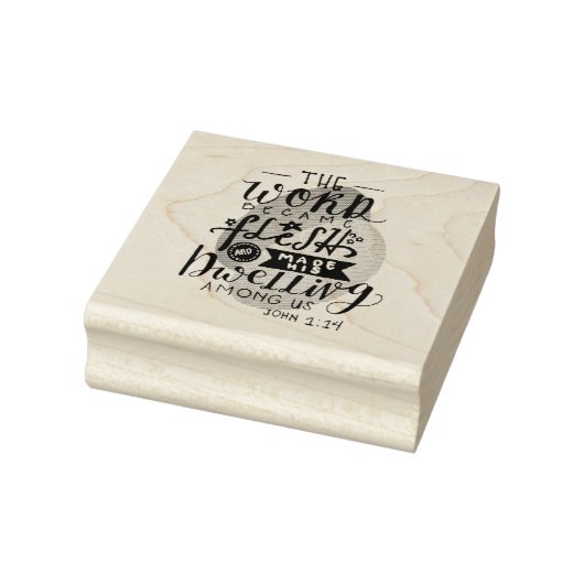 Johannes 1:14 Schrift Kunst Typografie Rubberstempel (Stempel)