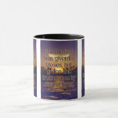 Johannes 1:17 KJV Bijbel Verse Pic Two-Tone Mok (Midden)