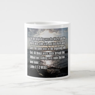 Johannes 1:1-3 WEBU Mug Grote Koffiekop