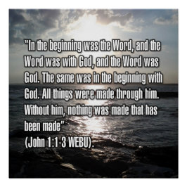 Johannes 1:1-3 WEBU Perfect Poster